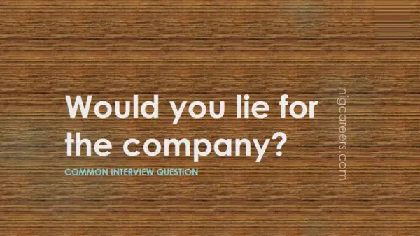 Would you lie for the company