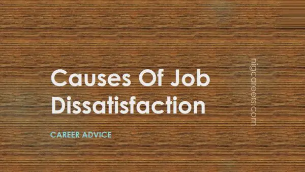 Causes Of Job Dissatisfaction