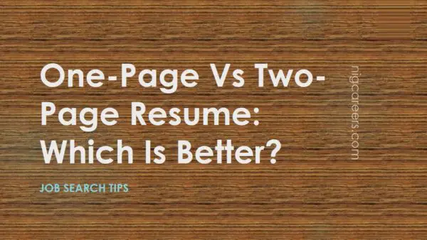 One-Page Vs Two-Page Resume-Which Is Better