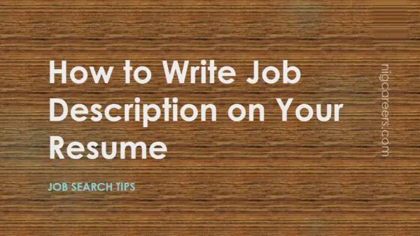 How to Write Job Description on Your Resume