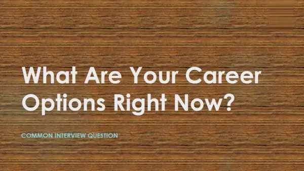 What Are Your Career Options Right Now