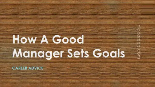 How A Good Manager Sets Goals