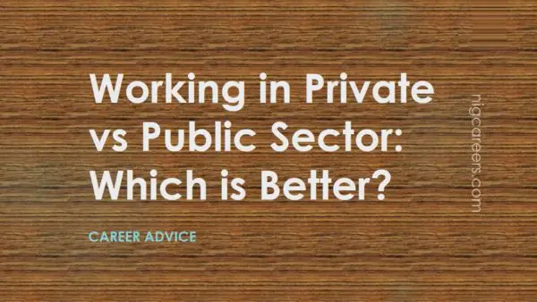 Working in Private vs Public Sector