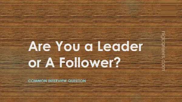 Are You a Leader or A Follower