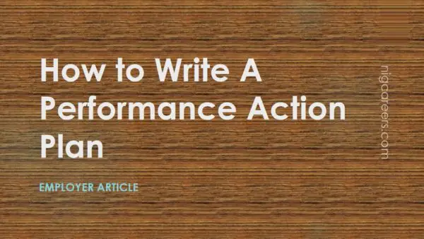 How to Write A Performance Action Plan