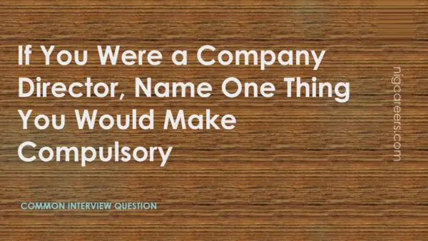 If You Were a Company Director