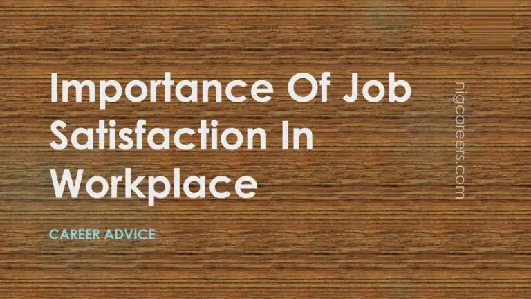 Importance Of Job Satisfaction In The Workplace