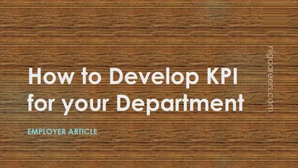 How to Develop KPI for your Department
