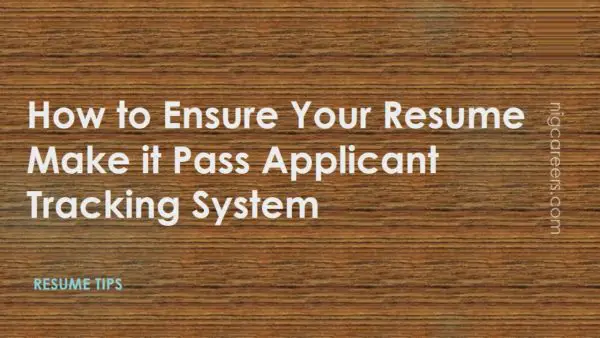 How to Ensure Your Resume Make it Pass Applicant Tracking System