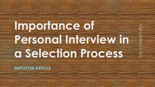 Importance of Personal Interview in a Selection Process