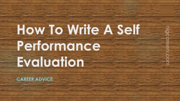 How To Write A Self Performance Evaluation