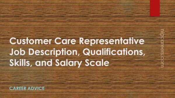 Customer Care Representative Job Description