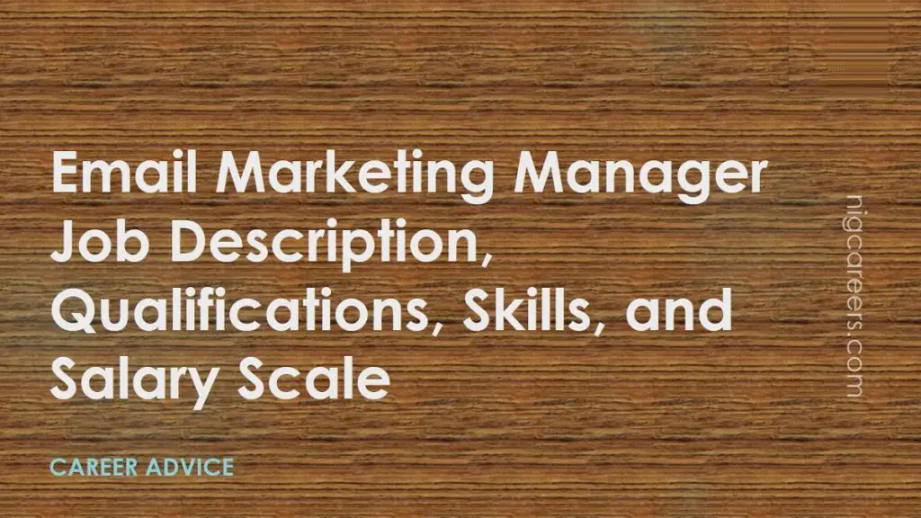 Email Marketing Manager Job Description Skills And Salary