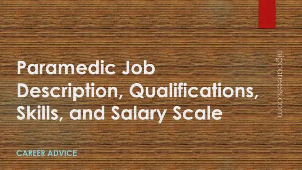 Paramedic Job Description