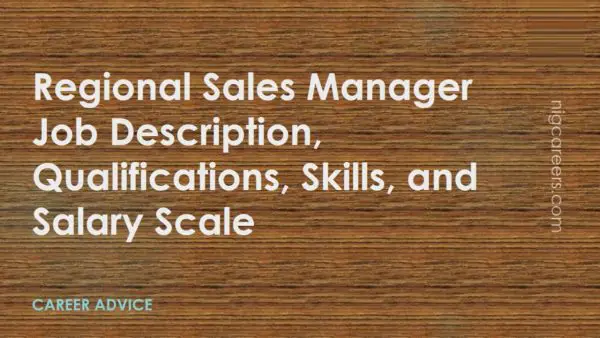 Regional Sales Manager Job Description