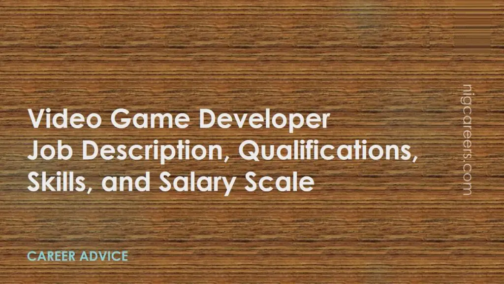 Video Game Developer Job Requirements