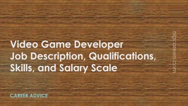 Video Game Developer Job Description