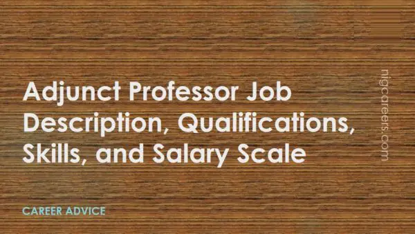 Adjunct Professor Job Description