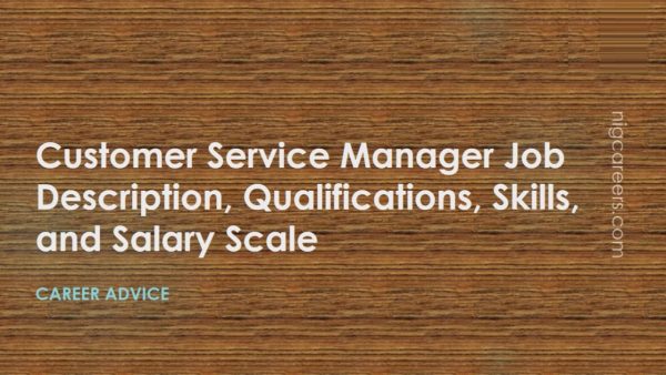 Customer Service Manager Job Description