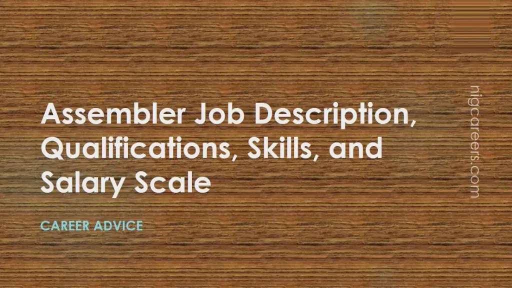 job description for assembler for resume