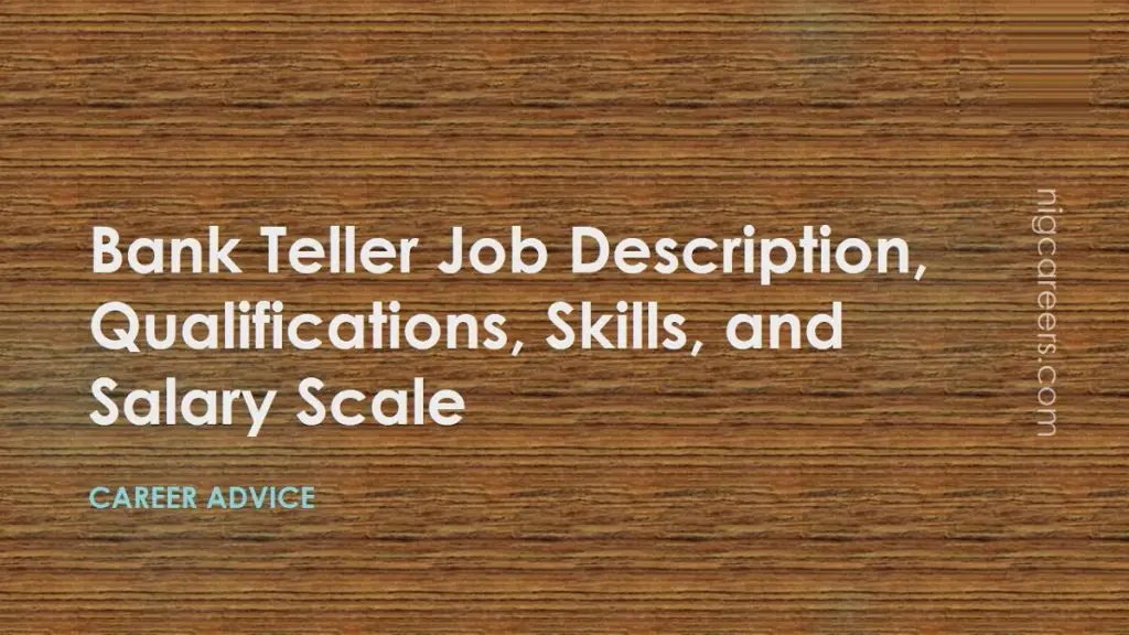 Teller 3 Job Description