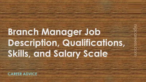 Branch Manager Job Description