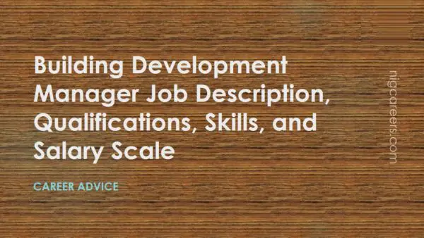 Building Development Manager Job Description