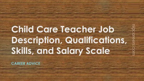 Child Care Teacher Job Description