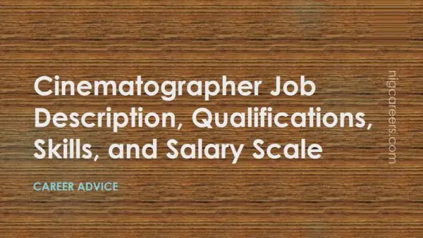 Cinematographer Job Description