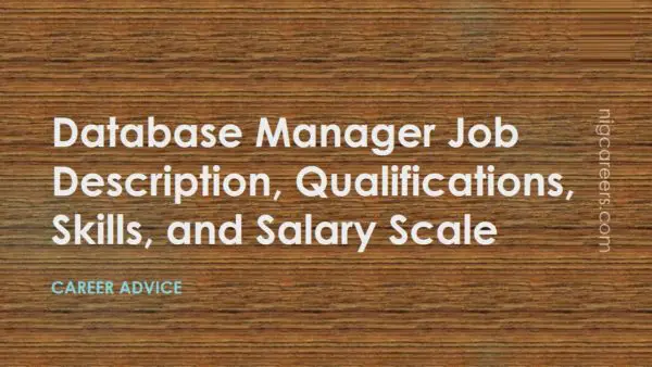 Database Manager Job Description