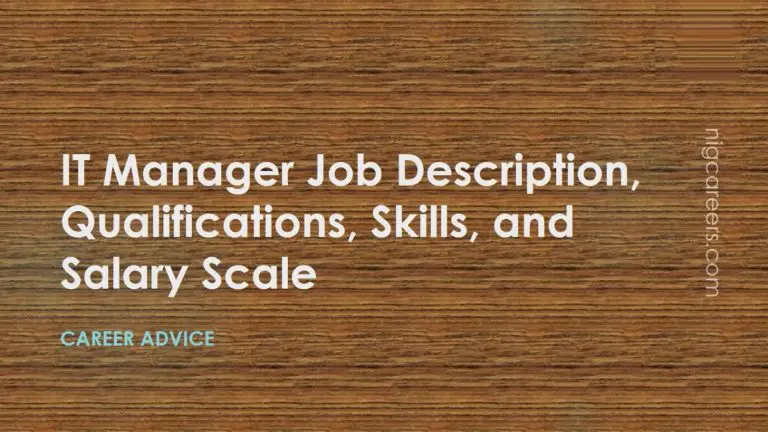 it manager job description for resume