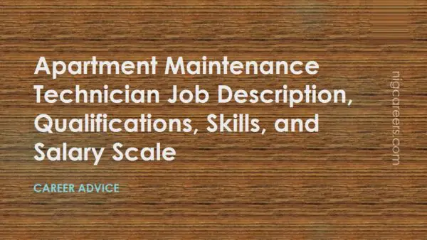 Apartment Maintenance Technician Job Description