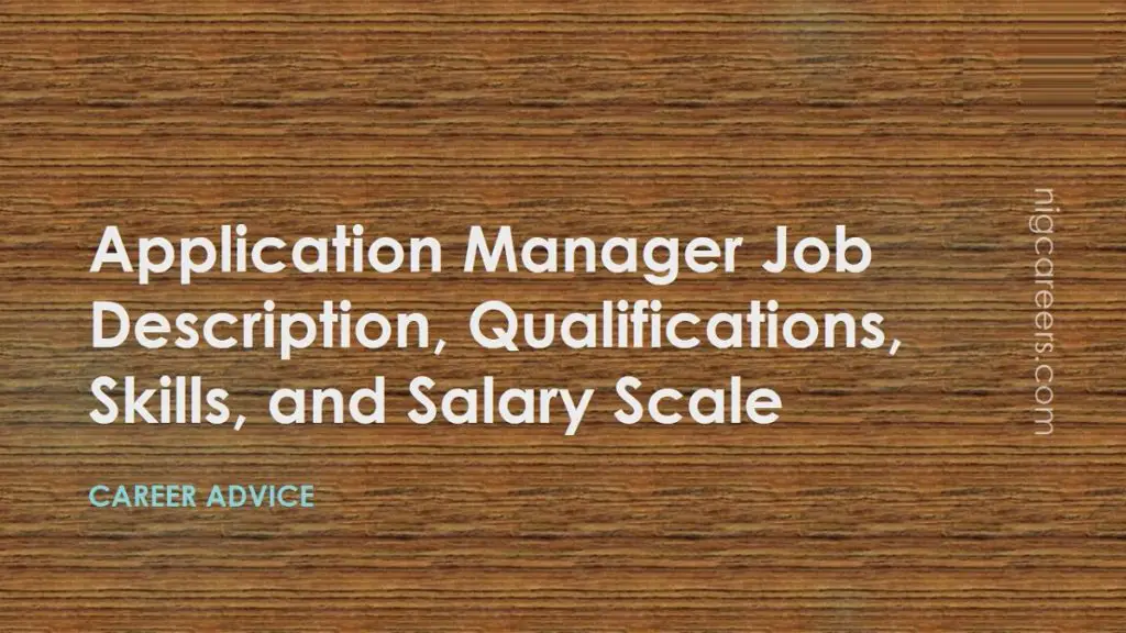 Application Manager Job Description Skills And Salary