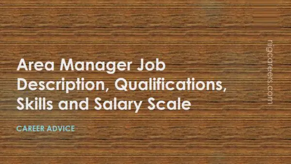 Area Manager Job Description