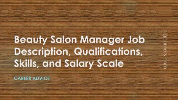 Beauty Salon Manager Job Description