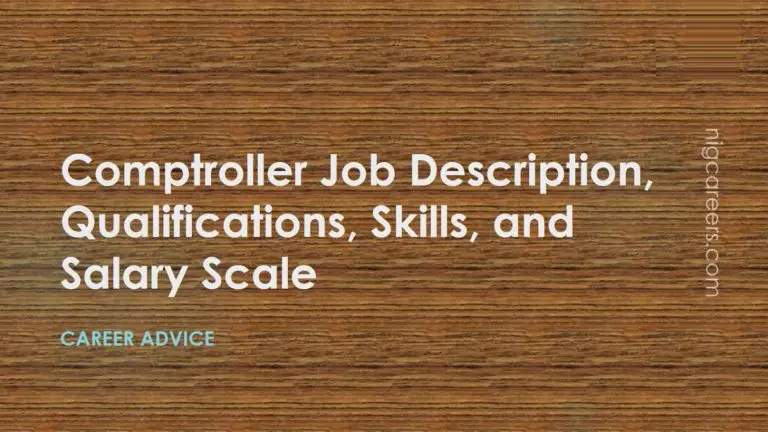 Comptroller Job Description Skills And Salary NigCareers