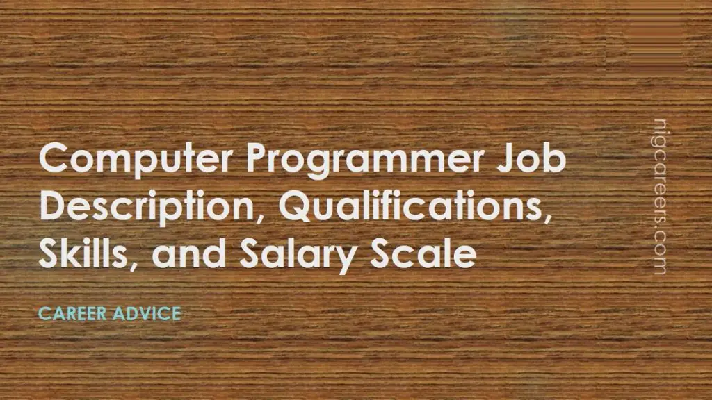 Job Description Of A Computer Programmer