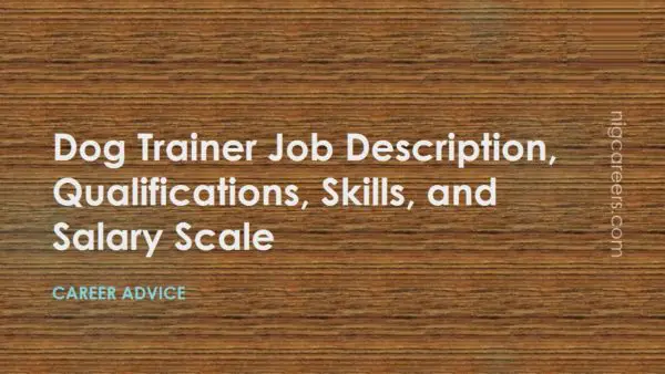 Dog Trainer Job Description