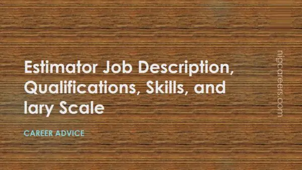 Estimator Job Description