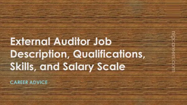 External Auditor Job Description