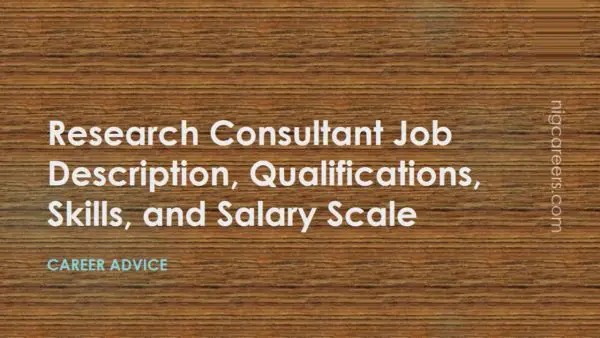 Research Consultant Job Description