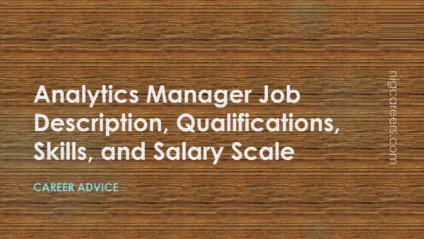 Analytics Manager Job Description