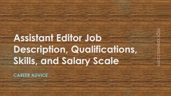 Assistant Editor Job Description