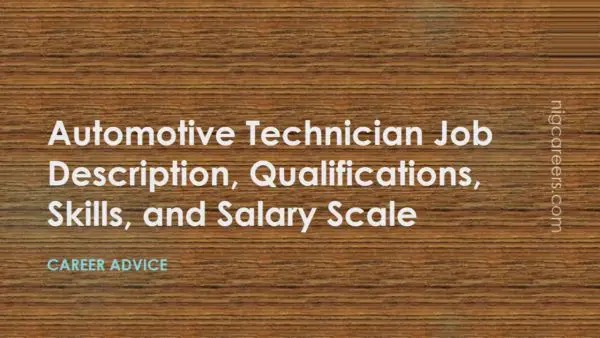 Automotive Technician Job Description