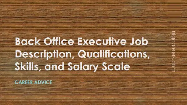 Back Office Executive Job Description