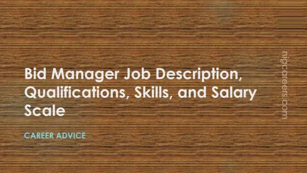 Bid Manager Job Description