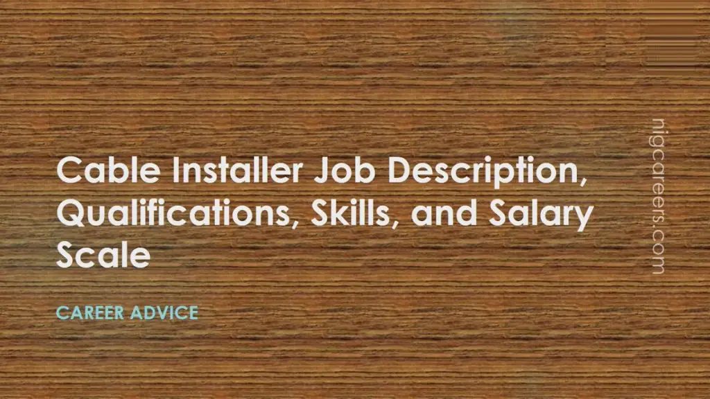 Kitchen Installer Job Description