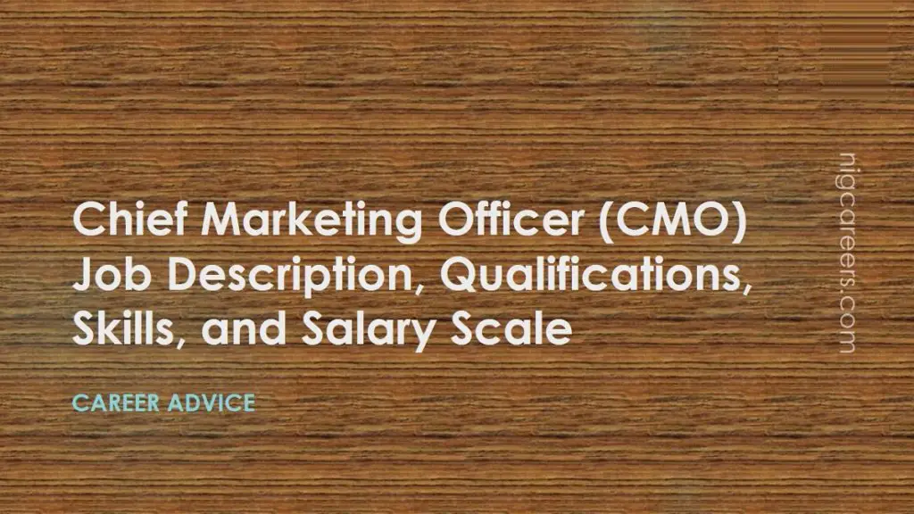 Chief Marketing Officer CMO Job Description Skills And Salary