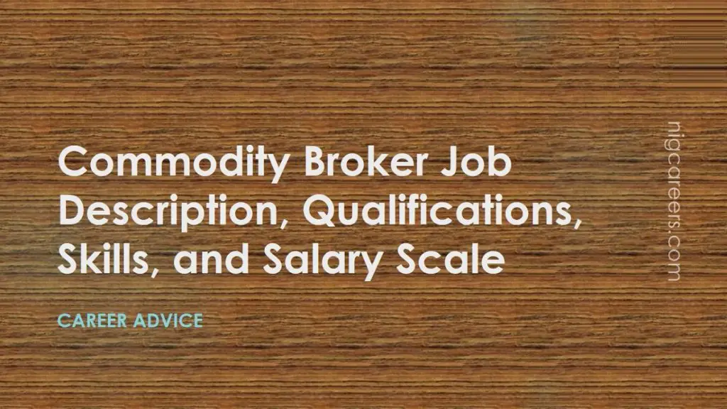 Commodities Broker Jobs London