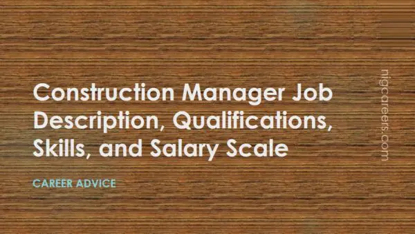 Construction Manager Job Description